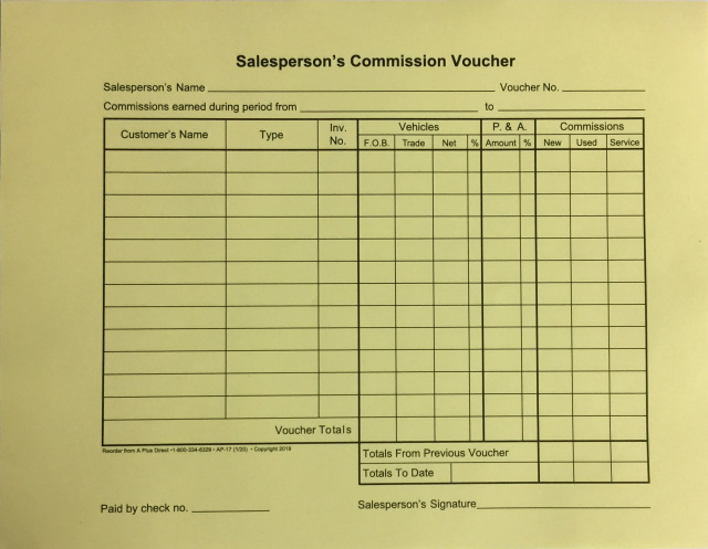 AP-17 • Commission Voucher